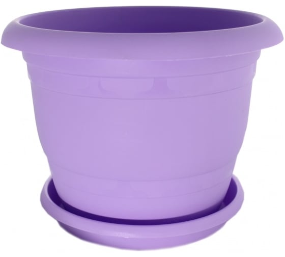Изображение товара Кашпо Ангора ТОПРАК 5 л, с поддоном, сиреневое А5230сирен