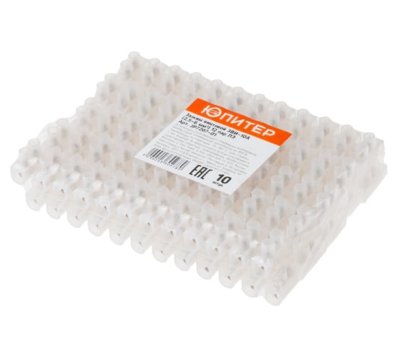 Изображение товара Клемма ЮПИТЕР ЗВИ-10А 2,5-6 мм2 10 штук JP7207-01