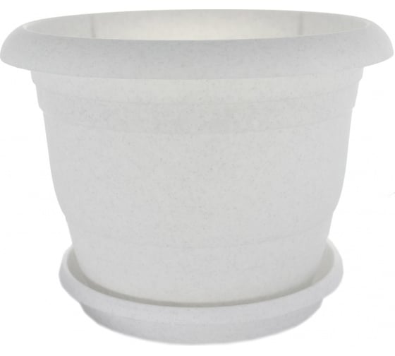 Изображение товара Кашпо Ангора ТОПРАК 8.5 л, с поддоном, мраморное А5240мр