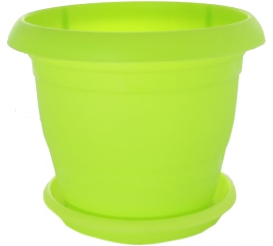 Изображение товара Кашпо Ангора ТОПРАК 3 л, с поддоном, салатовое А5220салат