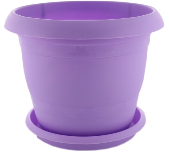Изображение товара Кашпо Ангора ТОПРАК 3 л, с поддоном, сиреневое А5220сирен