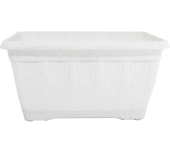 Изображение товара Балконный ящик Ангора 4 л, с дренажной решеткой, 280x155x150 мм, мраморный А5410мр