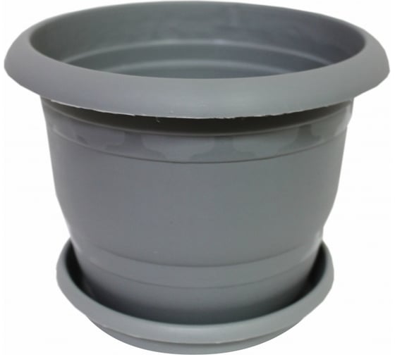 Изображение товара Кашпо Ангора 5 л, с поддоном, антрацит А5231ант