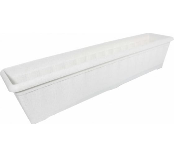 Изображение товара Балконный ящик Ангора 11 л, с дренажной решеткой, 705x155x150 мм, мраморный А5430мр