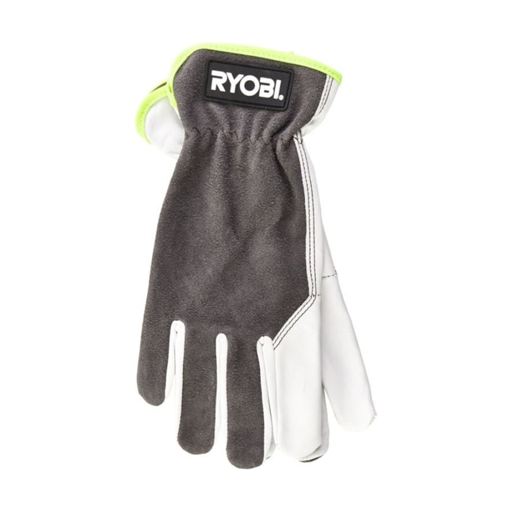 Кожаные перчатки Ryobi, цвет серый/белый, размер XL 5132003438 RAC810XL - фото 2
