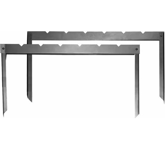 Изображение товара Походный складной мангал Следопыт 2 стойки, 500x350 мм, толщина 0.8 мм, без шампуров PF-GR-03