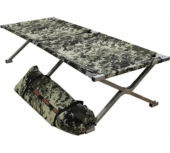 Изображение товара Туристическая раскладушка в чехле Следопыт 2050x750x400 мм, оцинкованная труба, 25x25 мм PF-CB-04