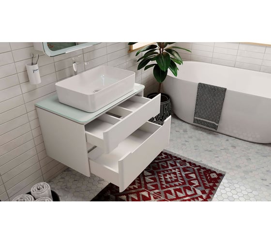 Изображение товара Подвесная тумба Jorno Bosko 75 для раковины MELANA-7050H Bos.01.75, P, W