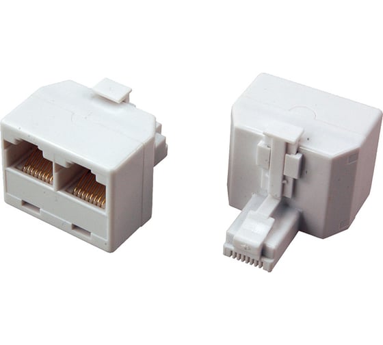 Изображение товара Сетевой переходник LAN REXANT штекер RJ-45 (8Р8С) -2 гнезда RJ-45 (8Р8С) 06-0113-B