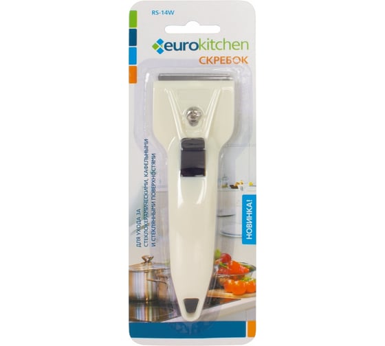 Изображение товара Скребок для чистки стеклокерамики Eurokitchen белый RS-14W