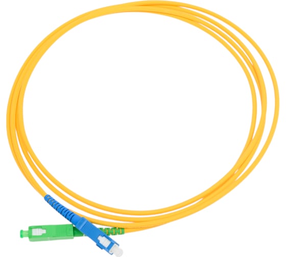 Изображение товара Оптический переходной патч-корд REXANT (SM), 9/125 (OS2), SC/APC-SC/UPC, (Simplex), LSZH, 2м 50-2051