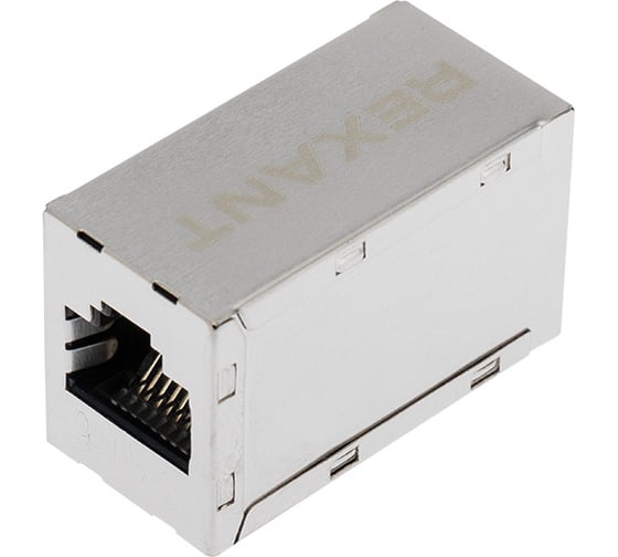 Изображение товара Проходной экранированный адаптер REXANT RJ-45(8P-8C), FTP категория 6, гнездо-гнездо 03-0109