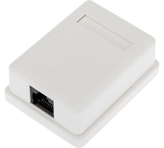 Изображение товара Компьютерная внешняя неэкранированная розетка REXANT 1-порт RJ-45 (8P8C), UTP категория 6 03-0132