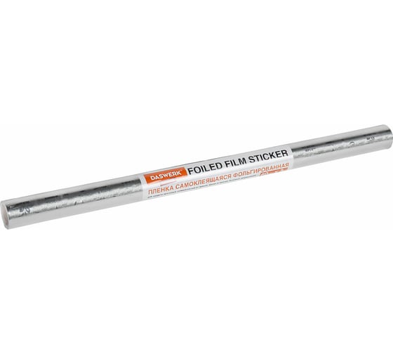 Изображение товара Самоклеящаяся пленка DASWERK (алюминиевая защитная фольга  для кухни и дома; 0,6x3 м; серебро; цветы) 607849