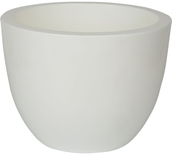 Изображение товара Пластиковый горшок с вкладкой liveingreen Орион белый, диам. 20 см, высота 15 см, 3.5л ОР20-10