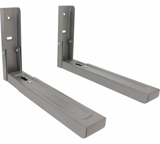 Изображение товара Настенный кронштейн для СВЧ Eurokitchen вылет 330-500 мм, максимальная нагрузка 35 кг, серебристый MW102G