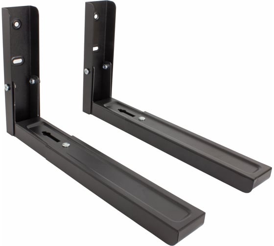Изображение товара Настенный кронштейн для СВЧ Eurokitchen вылет 330-500 мм, максимальная нагрузка 35 кг, черный MW102B