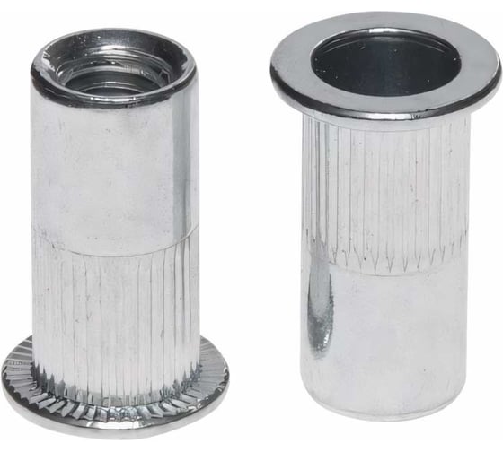 Изображение товара Резьбовая заклепка STARFIX М6 цилиндрический бортик, белый цинк, 25 шт. SMZ1-48528-25