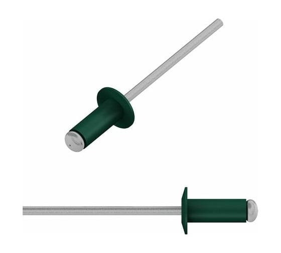 Изображение товара Вытяжная заклепка STARFIX 4,0x10 мм, алюминий-сталь, RAL 6005, 50 шт. SMZ1-76497-50