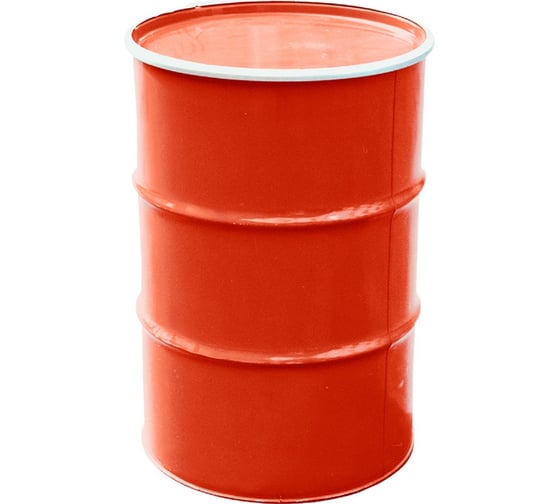 Изображение товара Металлическая бочка с крышкой и обручем Тара.ру 210 л, RAL 3020 цв. красный 26683