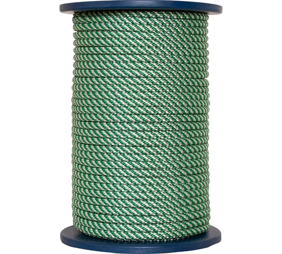 Изображение товара Полипропиленовый плетёный шнур ЛАНЕКС-КАНАТ LANEX 4 мм, 16 прядей, с сердечником, 300 м 4673737818239
