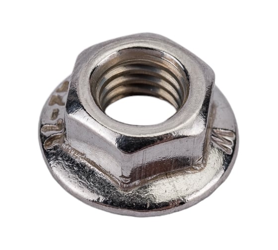 Изображение товара Шестигранная гайка с фланцем и насечками DINFIX DIN 6923, нерж. А2, М5, 10 шт. 00-00002661