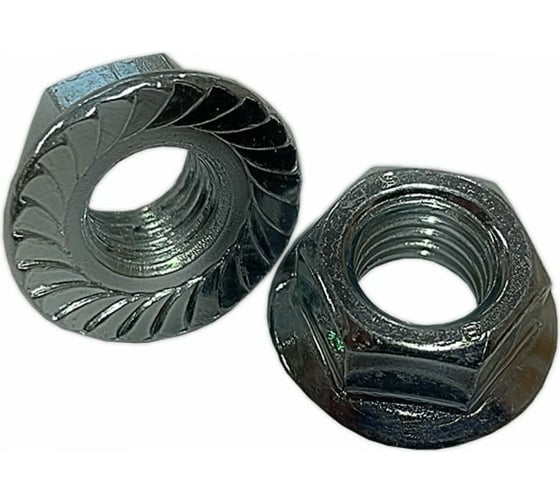 Изображение товара Шестигранная гайка с фланцем и насечками DINFIX DIN 6923, нерж. А2, М4, 500 шт. 00-00002660