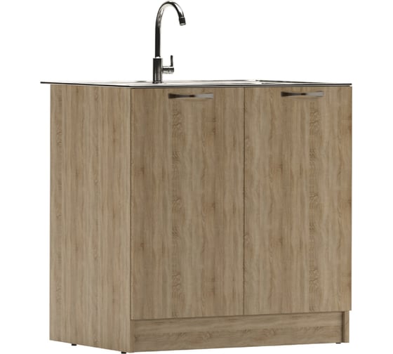 Изображение товара Тумба под нержавеющую мойку Домино Дуб Сонома 60x80 D6080DS