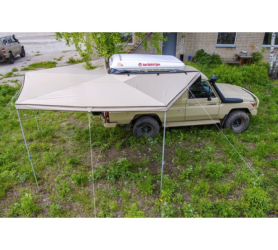 Изображение товара Автомобильная веерная маркиза РИФ 2,5x2,5 м, правая RIFAVF062525602