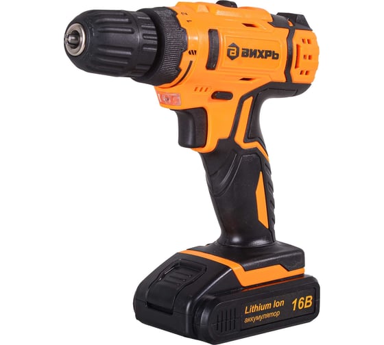 Изображение товара Аккумуляторная дрель-шуруповерт Вихрь ДА-16Л-2К 72/14/32