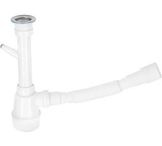 Изображение товара Сифон для кухни AV Engineering выпуск D70, гибкая труба 1 1/2х40/50 мм AVE129761