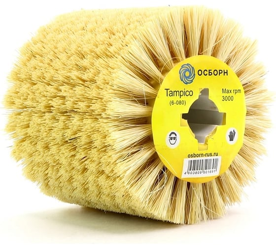 Изображение товара Щетка-валик волокнистая по дереву 6-080 Тампико 100 мм на щеточные шлифмашины ОСБОРН PLM.RB10010019TAM