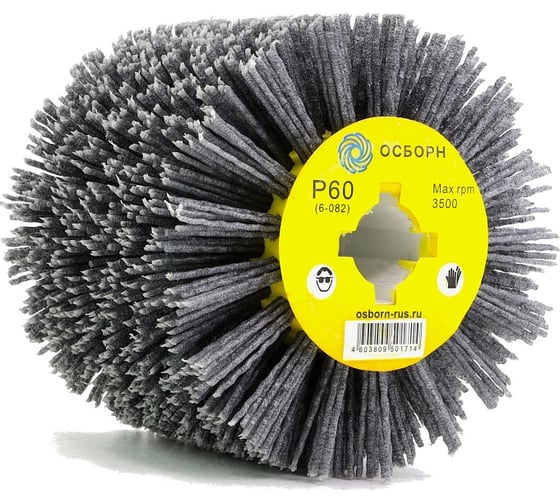Изображение товара Щетка-валик нейлоновая по дереву 6-082 110 мм, P60 на щеточные шлифмашины ОСБОРН PLM.RB11010019P60