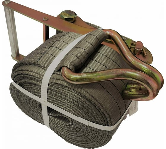 Изображение товара Стяжной ремень с крюками для крепления груза АБСОЛЮТ 5,0/10,0 т, L=3 м, ширина ленты 100 мм 7930121032051