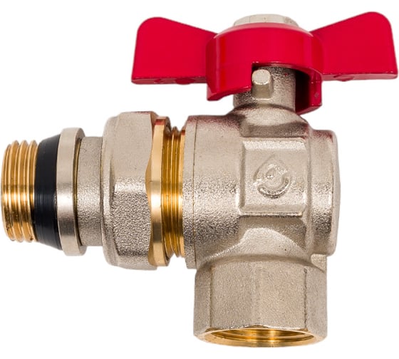 Изображение товара Шаровой угловой кран AV Engineering 1/2 PN40 с внутренней резьбой, бабочка, с уплотнительным кольцом AVE095012E