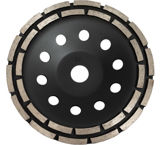 Изображение товара Алмазная чашка шлифовальная по бетону двухрядный сегмент 180х22 мм TORGWIN T375602