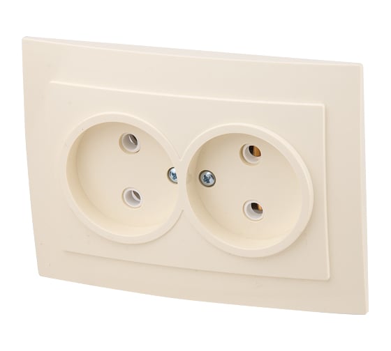 Изображение товара Розетка ЮПИТЕР двойная скрытая Стандарт бежевая JP7425-04