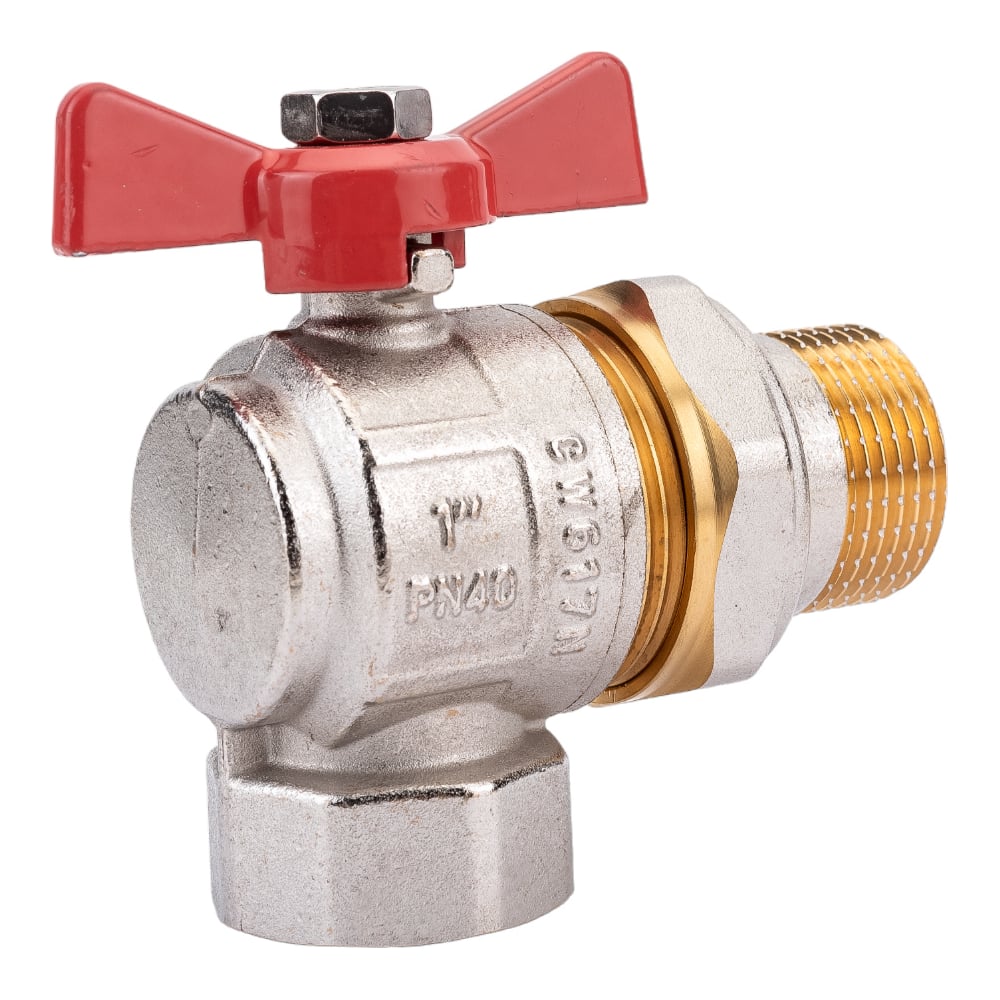 Изображение товара Шаровой угловой кран AV Engineering 1 нар-вн бабочка AVE094001E