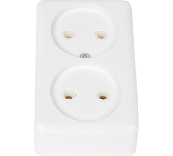 Изображение товара Розетка ЮПИТЕР двойная наружная белая Эконом JP7421-03