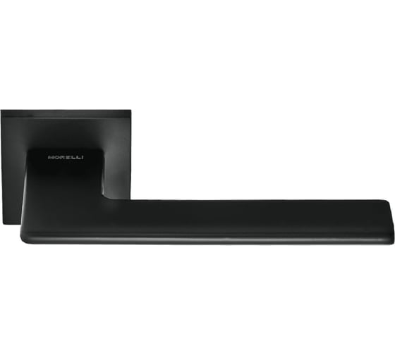 Изображение товара Дверная ручка MORELLI MH-51-S6 BL "Plateau" на квадратной розетке 6 мм, черная 9013182