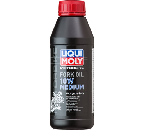 Изображение товара Синтетическое масло для вилок и амортизаторов LIQUI MOLY Motorbike Fork Oil Medium 10W 0,5л 1506
