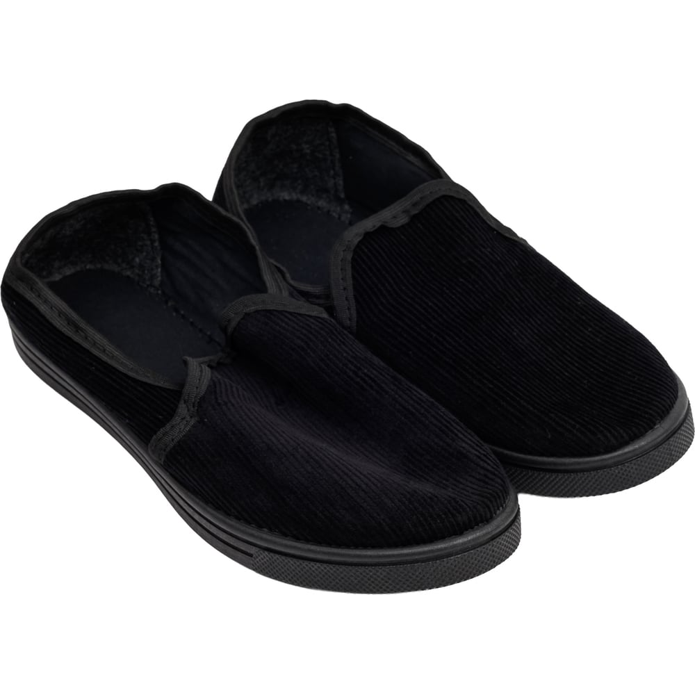 Изображение товара Вельветовые тапочки Факел СТЕП универсальные черные, размер 37, легкие и удобные