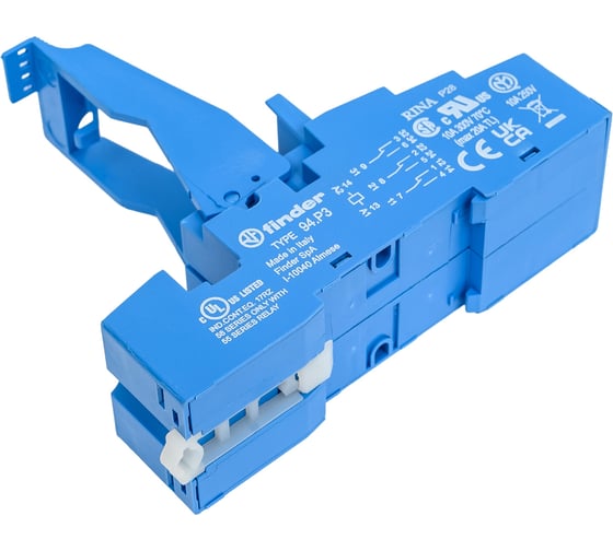 Изображение товара Розетка с клеммами push-in для реле Finder, 55.33, 85.03 и модулей 99.02, 86.30 с разд. кон, 94P3SPA