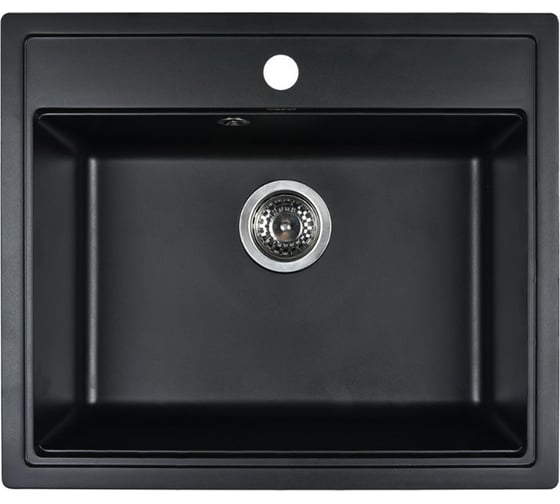 Изображение товара Кухонная мойка из искусственного гранита WISENT Антрацит (595x515мм) MW600-26/WGER013