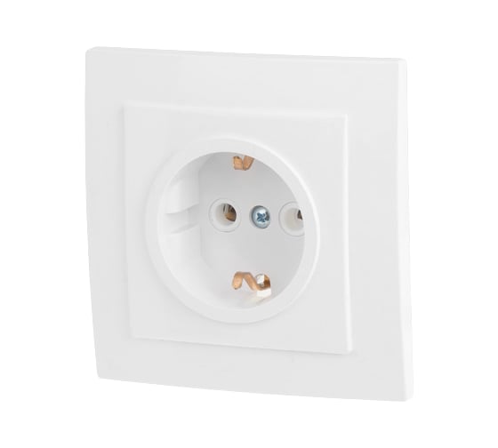 Изображение товара Розетка ЮПИТЕР скрытая с заземлением Стандарт белая JP7420-01