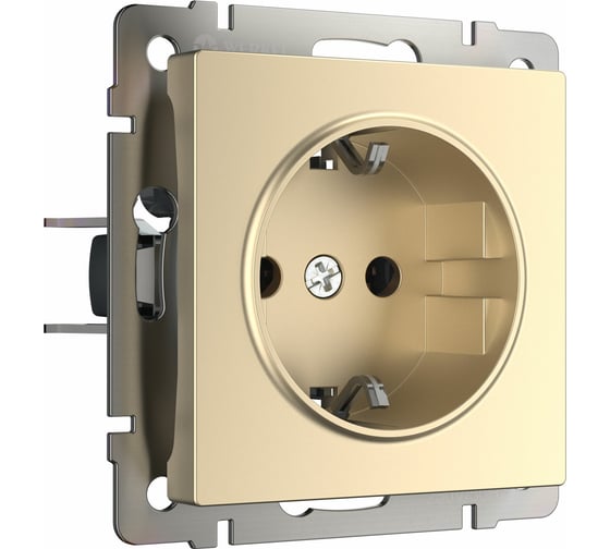 Изображение товара Розетка WERKEL W1171011 с заземлением шампань a050867