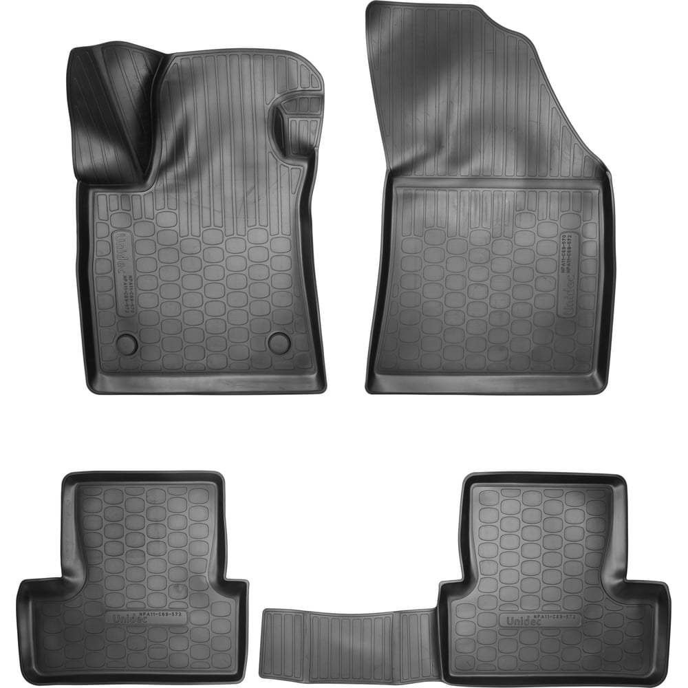 Салонные коврики для Renault Megane IV HB 3D 2016 UNIDEC коврики в салон с подпяточником для renault arkana 19 4 шт крепеж высокий борт полиуретан черные acm ps 93