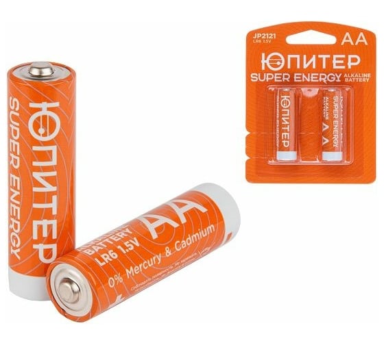Изображение товара Батарейка ЮПИТЕР АА 1,5 V алкалиновая 2 штуки JP2121