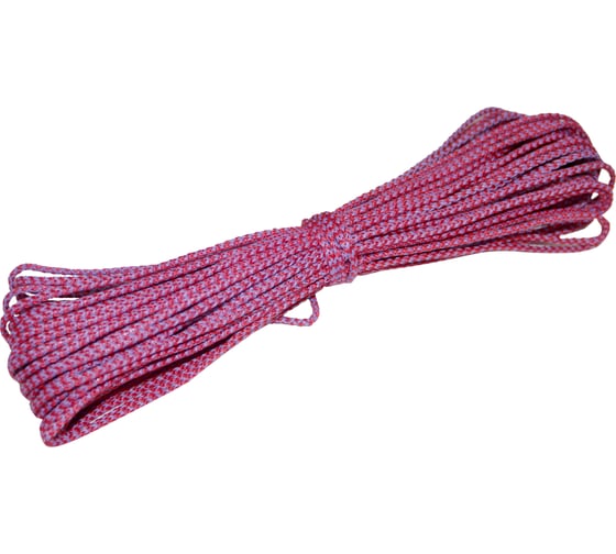 Изображение товара Веревка бельевая ТПК Сигма хозяйственный, бельевой шнур вязаный полипропиленовый 4 мм, 10 м ШВХ011