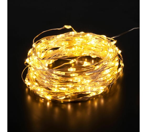 Изображение товара Бытовая электрическая гирлянда Eurosvet 400-009 / нить / теплый белый a060413